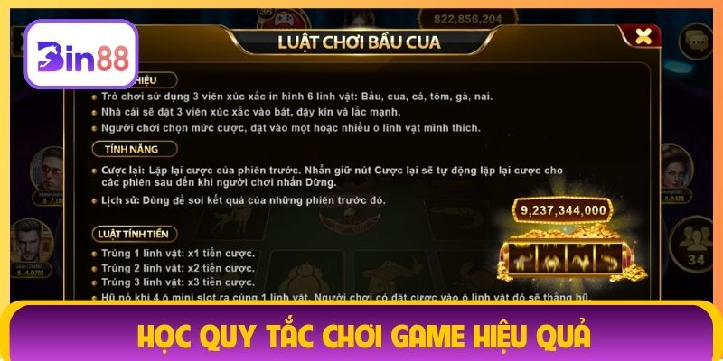 Học quy tắc chơi game hiệu quả