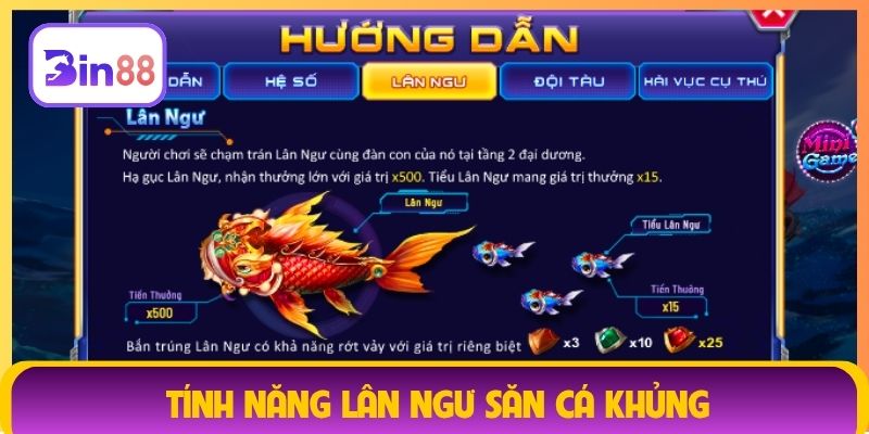 Tính năng Lân Ngư săn cá khủng