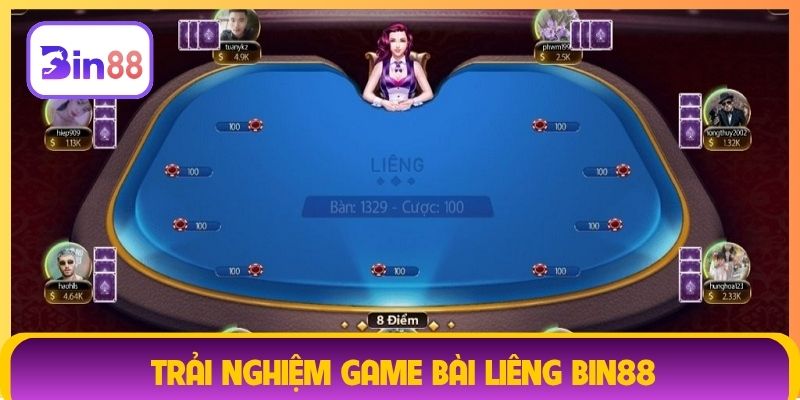Trải nghiệm game bài Liêng Bin88